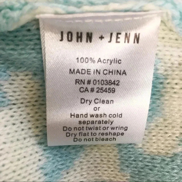 John + Jenn blue leopard print sweater - Picture 3 of 4